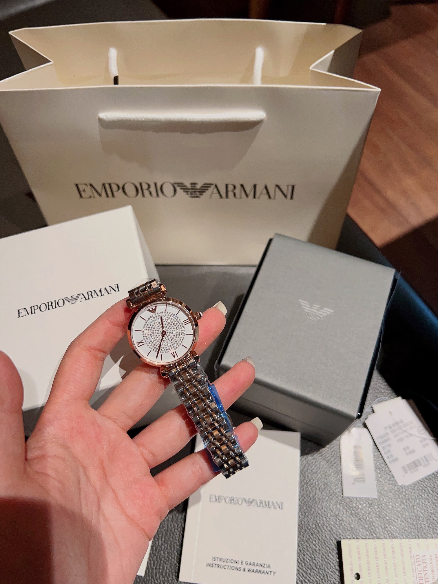 Armani “Stardust” Crystal Watch